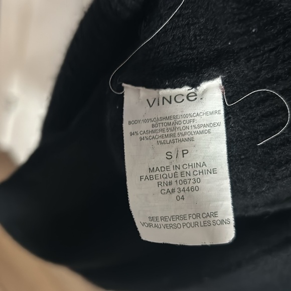 Vince Cashmere Black Cardigan Sweater - Picture 3 of 4